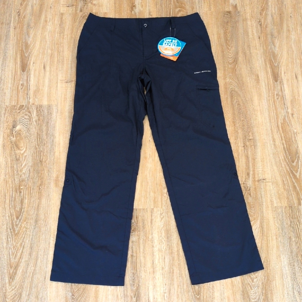 ❤️💙 Columbia PFG Navy Blue Cargo Pants Women's 10 Regular ❤️💙